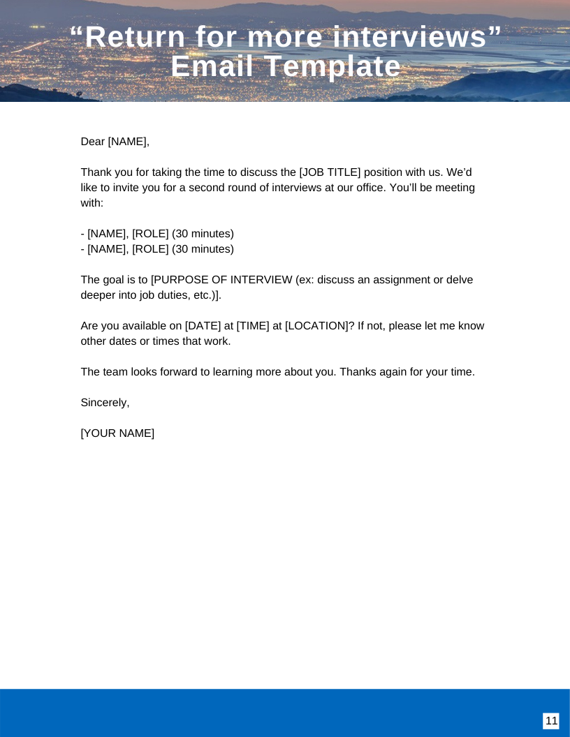 Interview Invitation Templates
